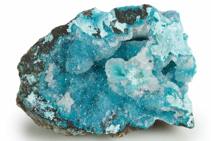 Stunning Druzy Quartz on Chrysocolla - DR Congo #347444
